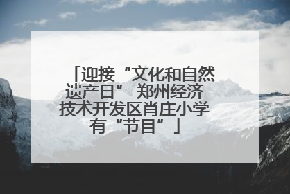 迎接“文化和自然遗产日” 郑州经济技术开发区肖庄小学有“节目”