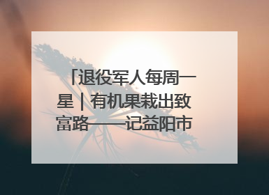 退役军人每周一星｜有机果栽出致富路——记益阳市银城南湖蔬果农民专业合作社总经理晏桂明