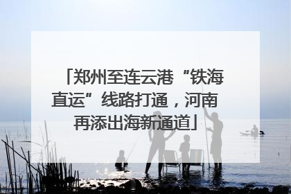 郑州至连云港“铁海直运”线路打通，河南再添出海新通道