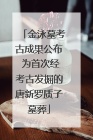 金泳墓考古成果公布 为首次经考古发掘的唐新罗质子墓葬