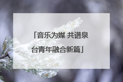 音乐为媒 共谱泉台青年融合新篇