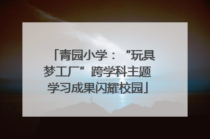 青园小学：“玩具梦工厂”跨学科主题学习成果闪耀校园