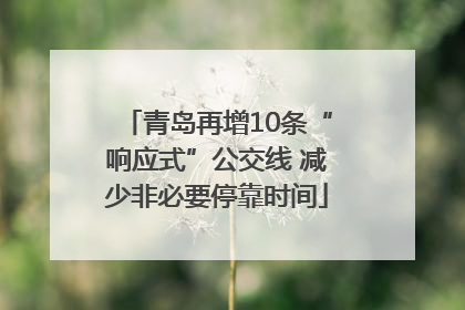 青岛再增10条“响应式”公交线 减少非必要停靠时间
