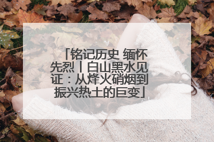 铭记历史 缅怀先烈丨白山黑水见证：从烽火硝烟到振兴热土的巨变