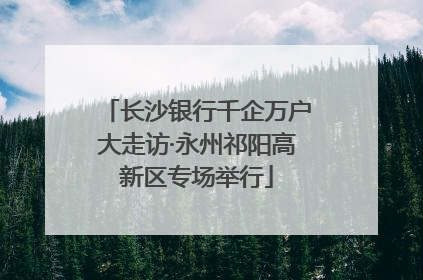 长沙银行千企万户大走访·永州祁阳高新区专场举行