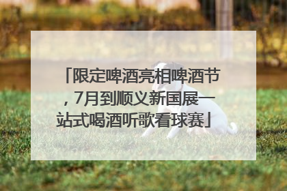 限定啤酒亮相啤酒节，7月到顺义新国展一站式喝酒听歌看球赛