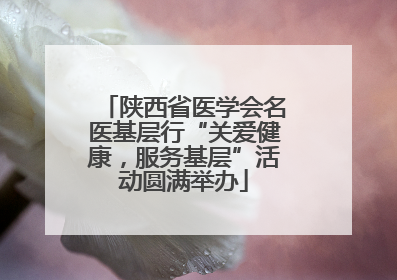 陕西省医学会名医基层行“关爱健康，服务基层”活动圆满举办