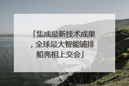 集成最新技术成果，全球最大智能铺排船亮相上交会