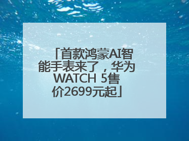 首款鸿蒙AI智能手表来了，华为WATCH 5售价2699元起