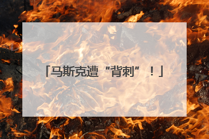 马斯克遭“背刺”！