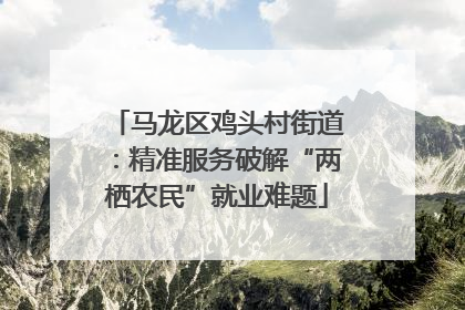 马龙区鸡头村街道：精准服务破解“两栖农民”就业难题