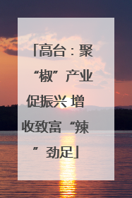 高台：聚“椒”产业促振兴 增收致富“辣”劲足