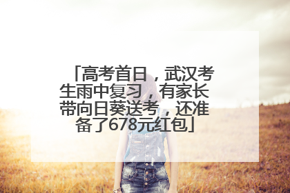 高考首日，武汉考生雨中复习，有家长带向日葵送考，还准备了678元红包