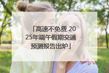 高速不免费 2025年端午假期交通预测报告出炉