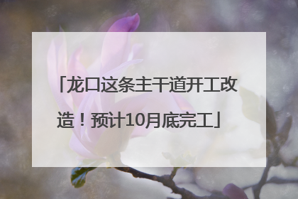 龙口这条主干道开工改造！预计10月底完工
