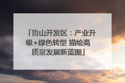 鲁山开发区：产业升级+绿色转型 描绘高质量发展新蓝图