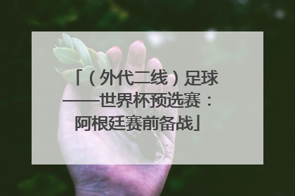 （外代二线）足球——世界杯预选赛：阿根廷赛前备战