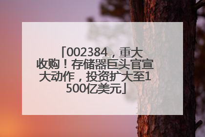 002384，重大收购！存储器巨头官宣大动作，投资扩大至1500亿美元