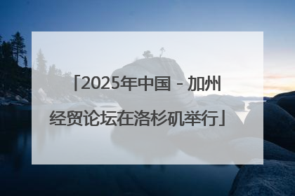 2025年中国－加州经贸论坛在洛杉矶举行