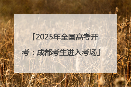 2025年全国高考开考：成都考生进入考场