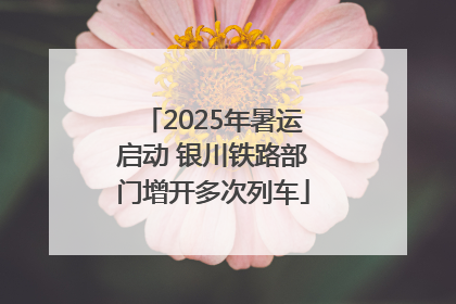 2025年暑运启动 银川铁路部门增开多次列车