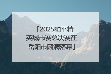 2025和平精英城市赛总决赛在岳阳市圆满落幕