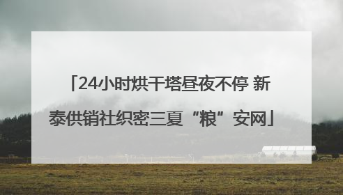 24小时烘干塔昼夜不停 新泰供销社织密三夏“粮”安网