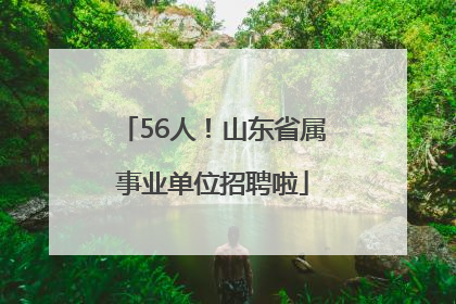 56人！山东省属事业单位招聘啦