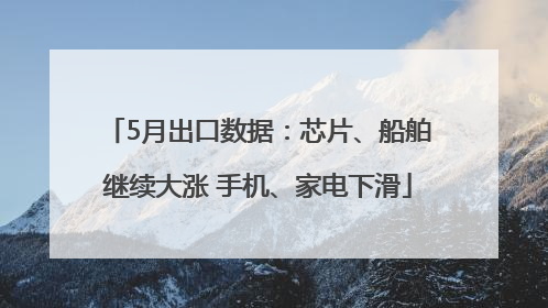 5月出口数据：芯片、船舶继续大涨 手机、家电下滑
