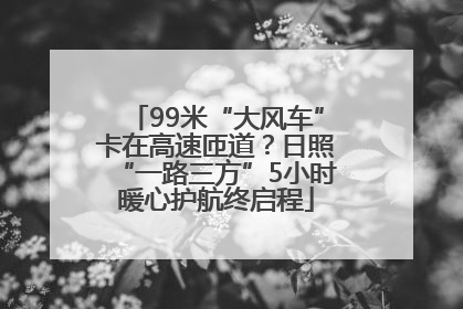 99米“大风车”卡在高速匝道？日照“一路三方”5小时暖心护航终启程