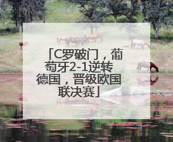 C罗破门，葡萄牙2-1逆转德国，晋级欧国联决赛